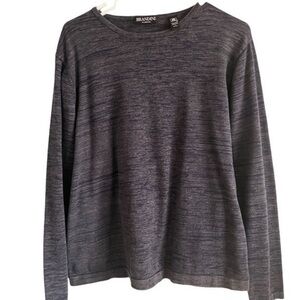 Brandini blue/gray heathered long sleeve shirt